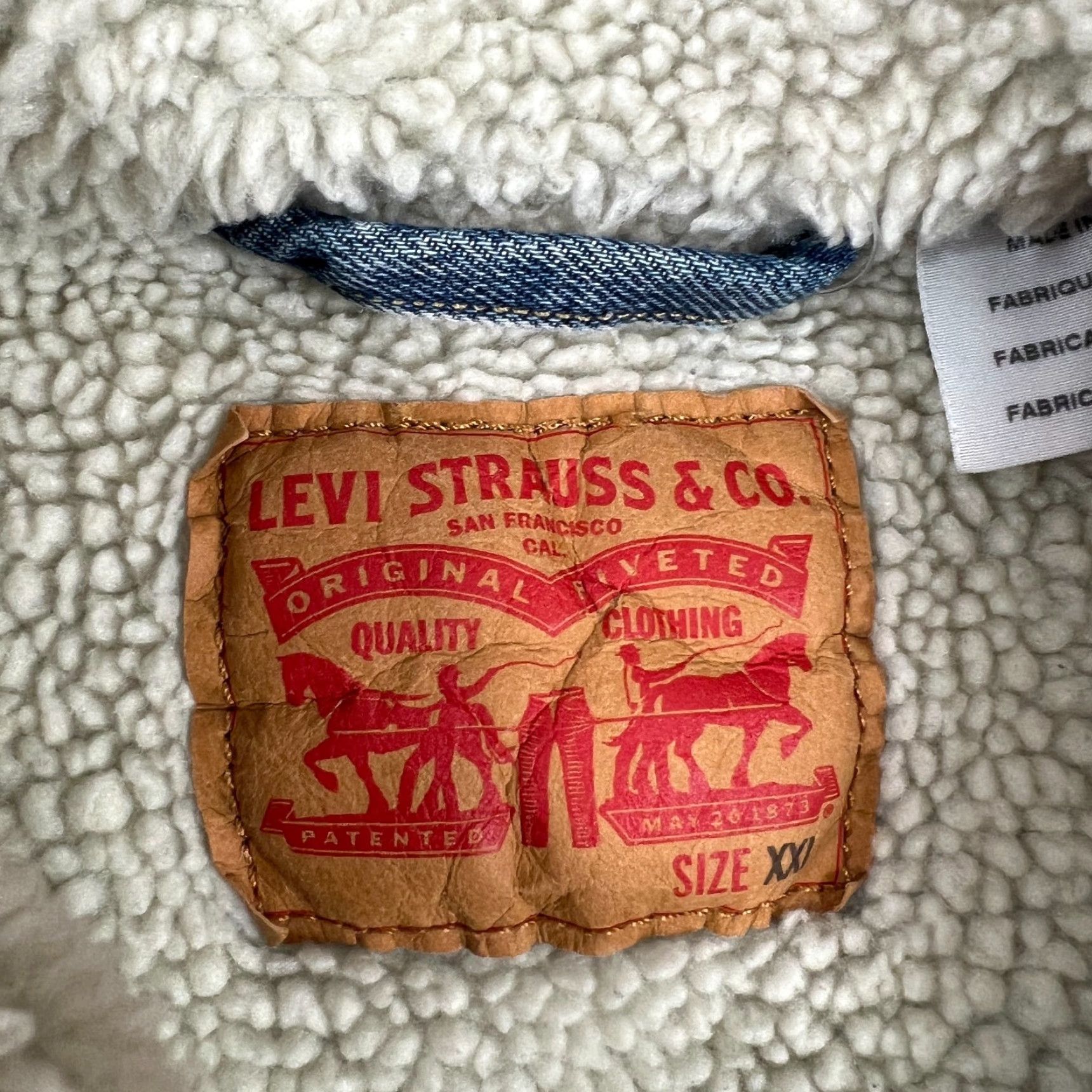 Levi's Levi's Trucker Jacket Men's 2XL Type III Sherpa Lined Blue Jeans Random? Size US 39 - 3 Thumbnail