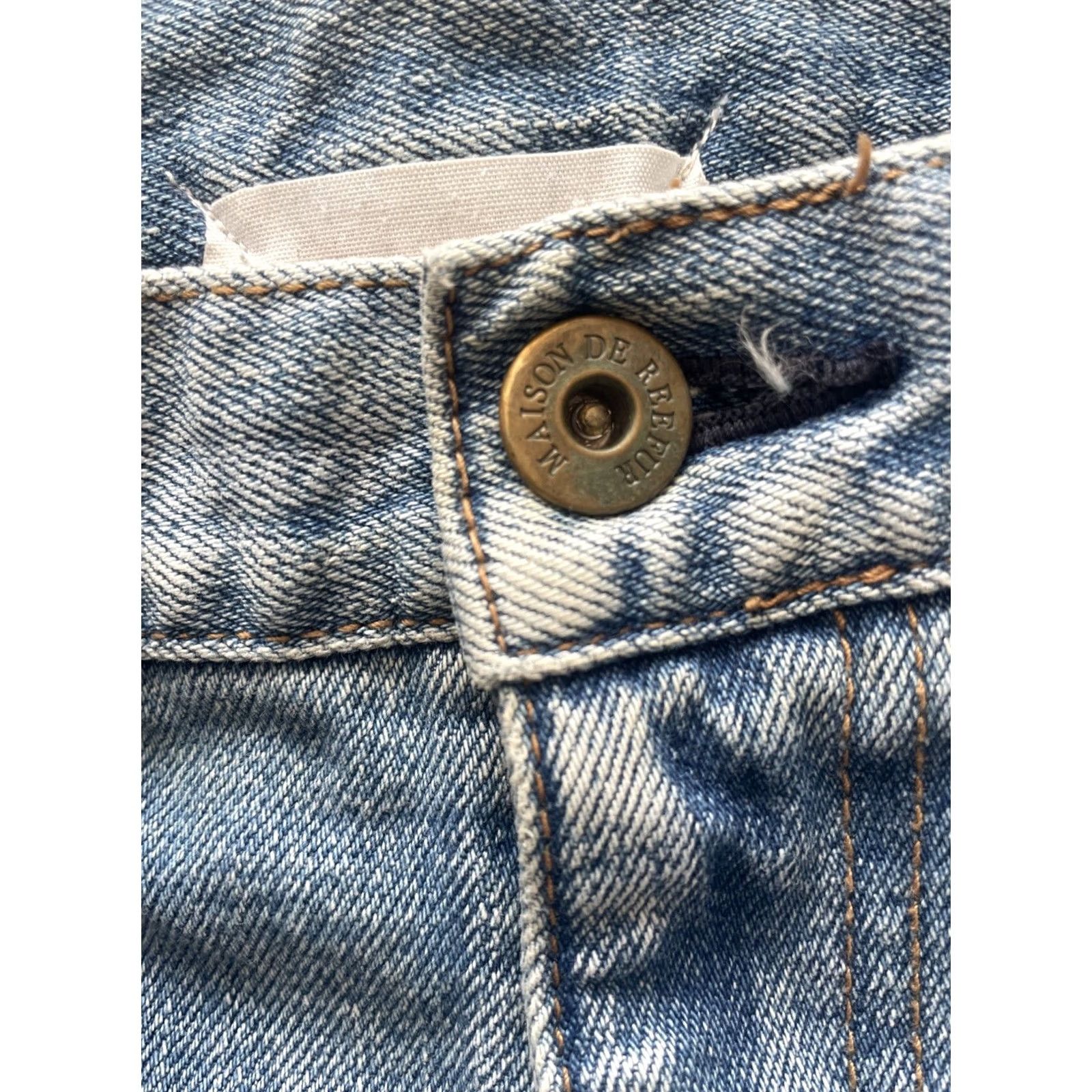 Vintage Maison de Reefur Jeans Womens High Rise Cropped Bootcut 27x25 Light Wash Denim Blue City Punk Rock School Designer 90s - Womens Size 27" / US 4 / IT 40 - 4 Thumbnail