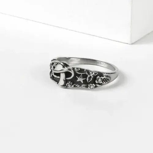 Jewelry Mushroom Star Ring ( size 6 to 13 ) Size ONE SIZE - 3 Thumbnail