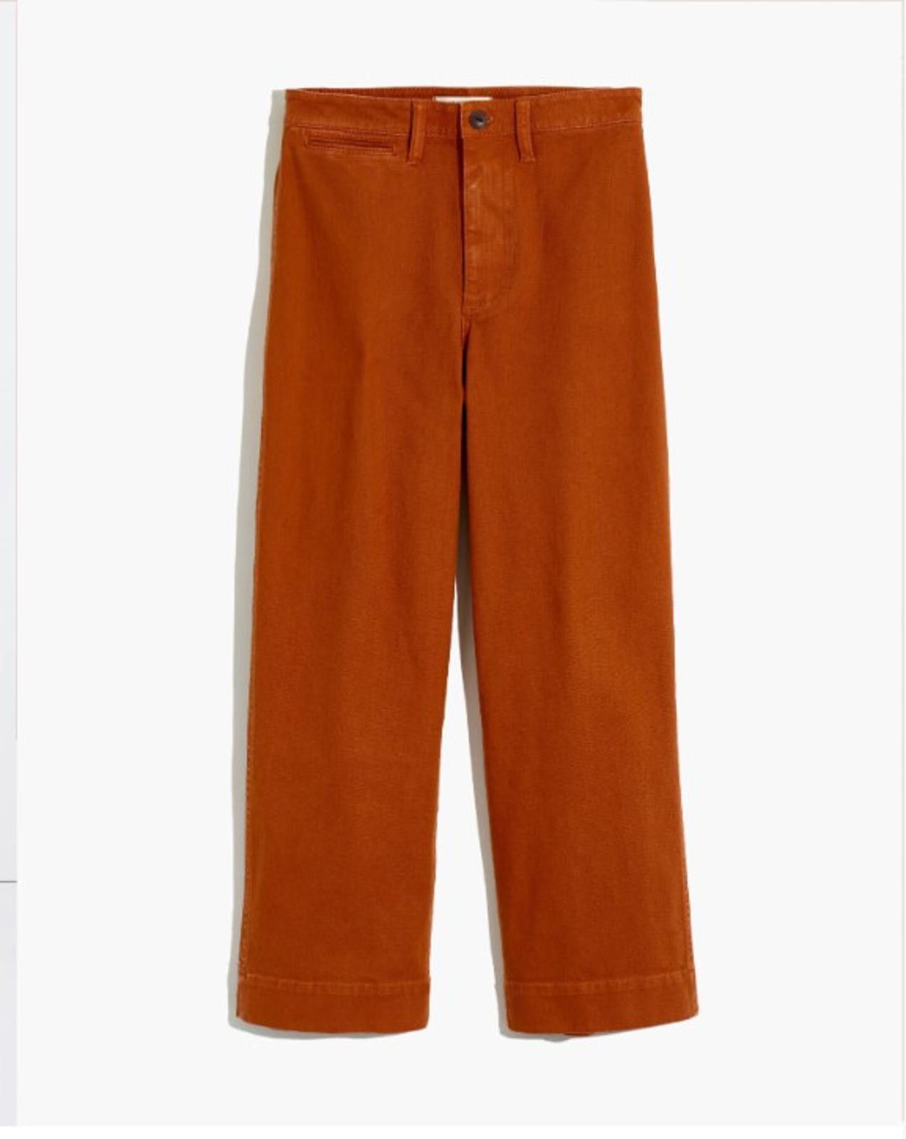Madewell Madewell Womens Jeans Sz 24 Burnt Orange Wide Leg Crop Size 24" / US 00 / IT 34 - 2 Thumbnail