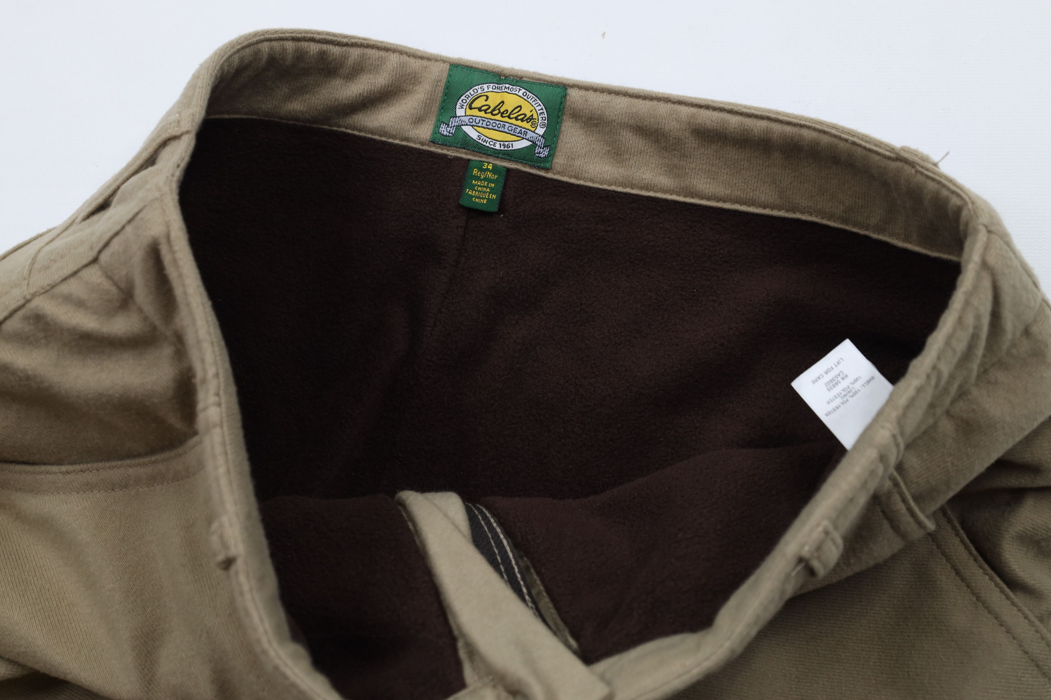 Cabelas × Vintage Vintage Cabelas Lined Wide Leg Chamois Soft Cloth Pants Size US 34 / EU 50 - 8 Thumbnail