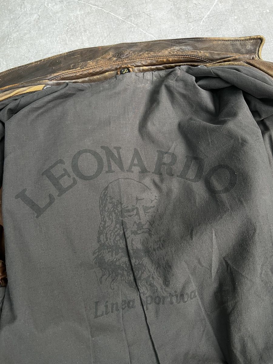Leonard Paris Avirex style distressed true vintage leather bomber jacket Size US M / EU 48-50 / 2 - 14 Thumbnail