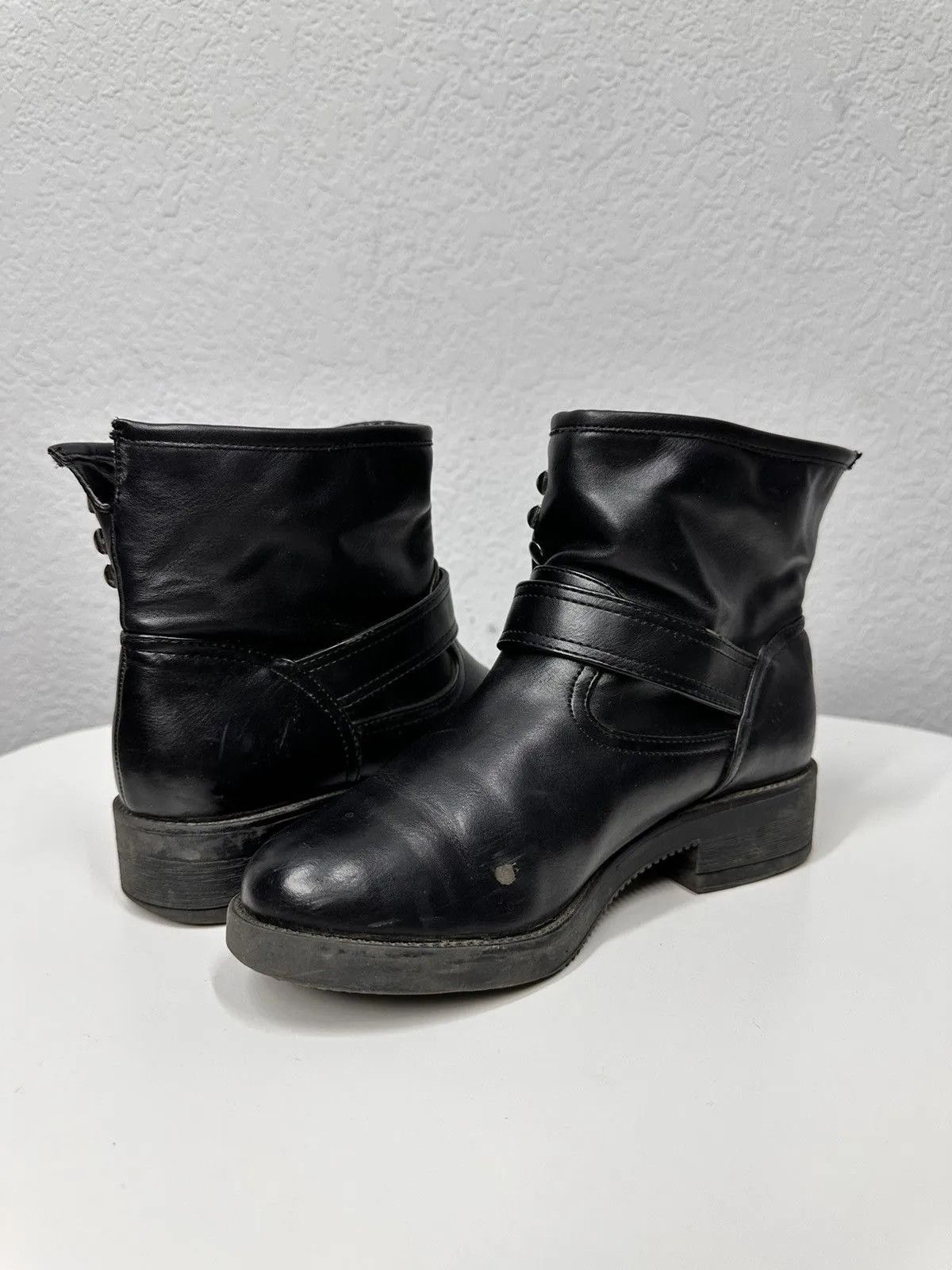 New Rock Vintage Leather Metal AS 98 Boots Rare Kapital Vibe Rick Size US 6 / IT 36 - 9 Thumbnail