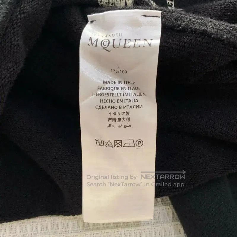 Alexander McQueen Alexander McQueen Black Cotton Graphic Sweatshirt . Size US L / EU 52-54 / 3 - 4 Thumbnail