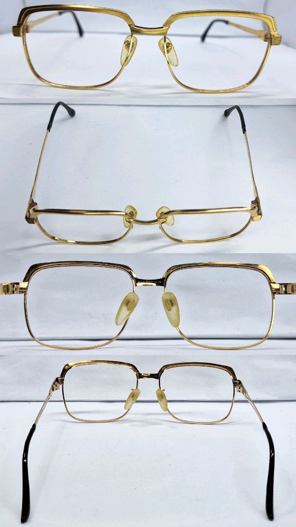 Vintage HOYA G 09119 HDG 18K Gold Plated Luxury Square Frame 54mm Size ONE SIZE - 6 Thumbnail