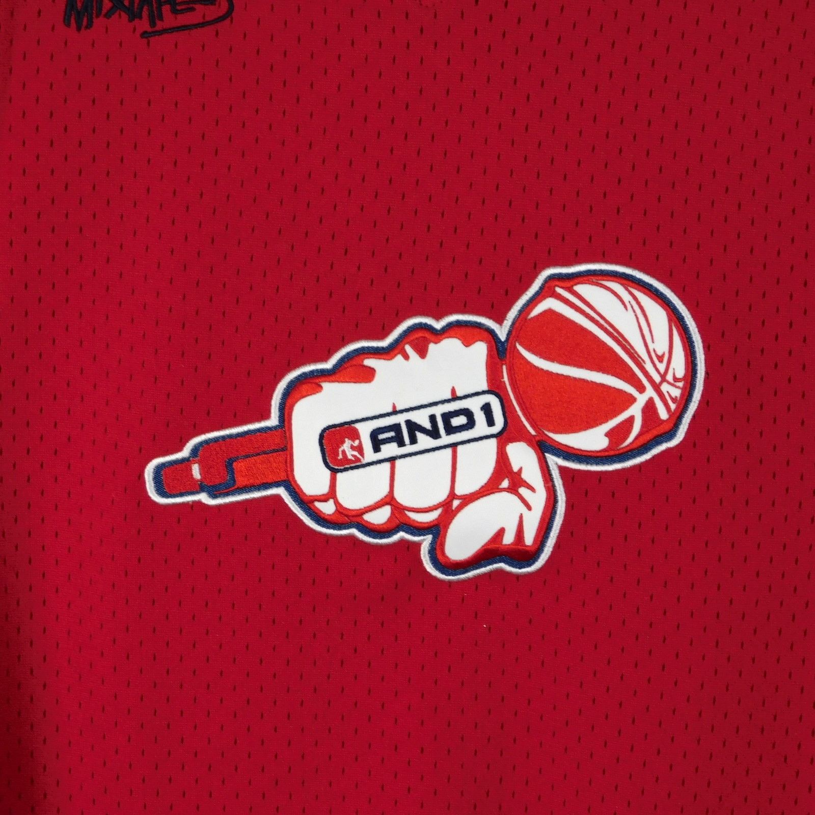 Mitchell & Ness AND1 Mixtape Jersey Size M Streetball Red Navy Denim NWT Size US M / EU 48-50 / 2 - 6 Thumbnail
