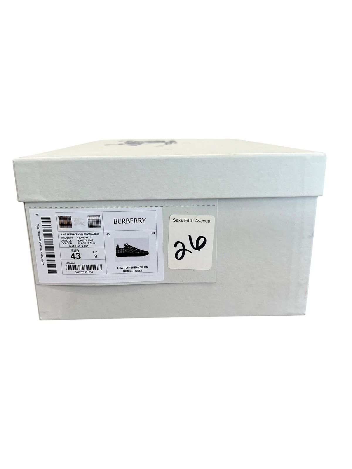 Burberry Burberry Terrace Check Canvas Sneakers Size US 10 / EU 43 - 10 Thumbnail