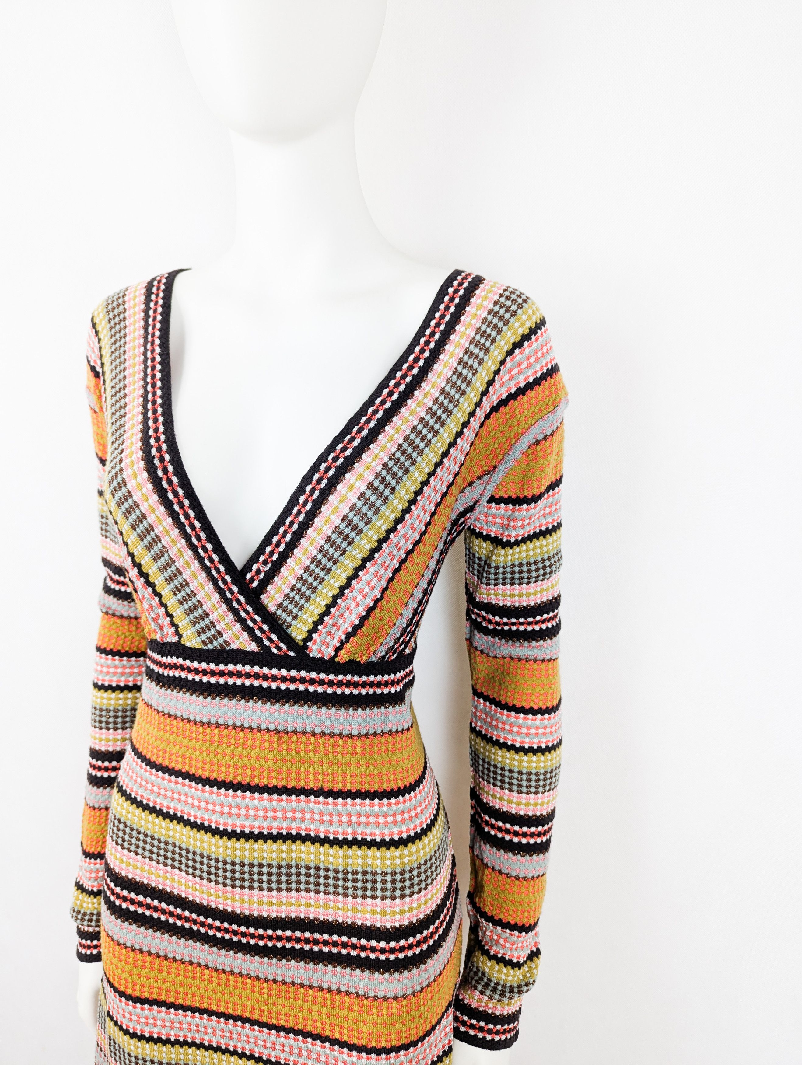 Missoni Missoni colorfull dress wool viscose Size L / US 10 / IT 46 - 5 Thumbnail