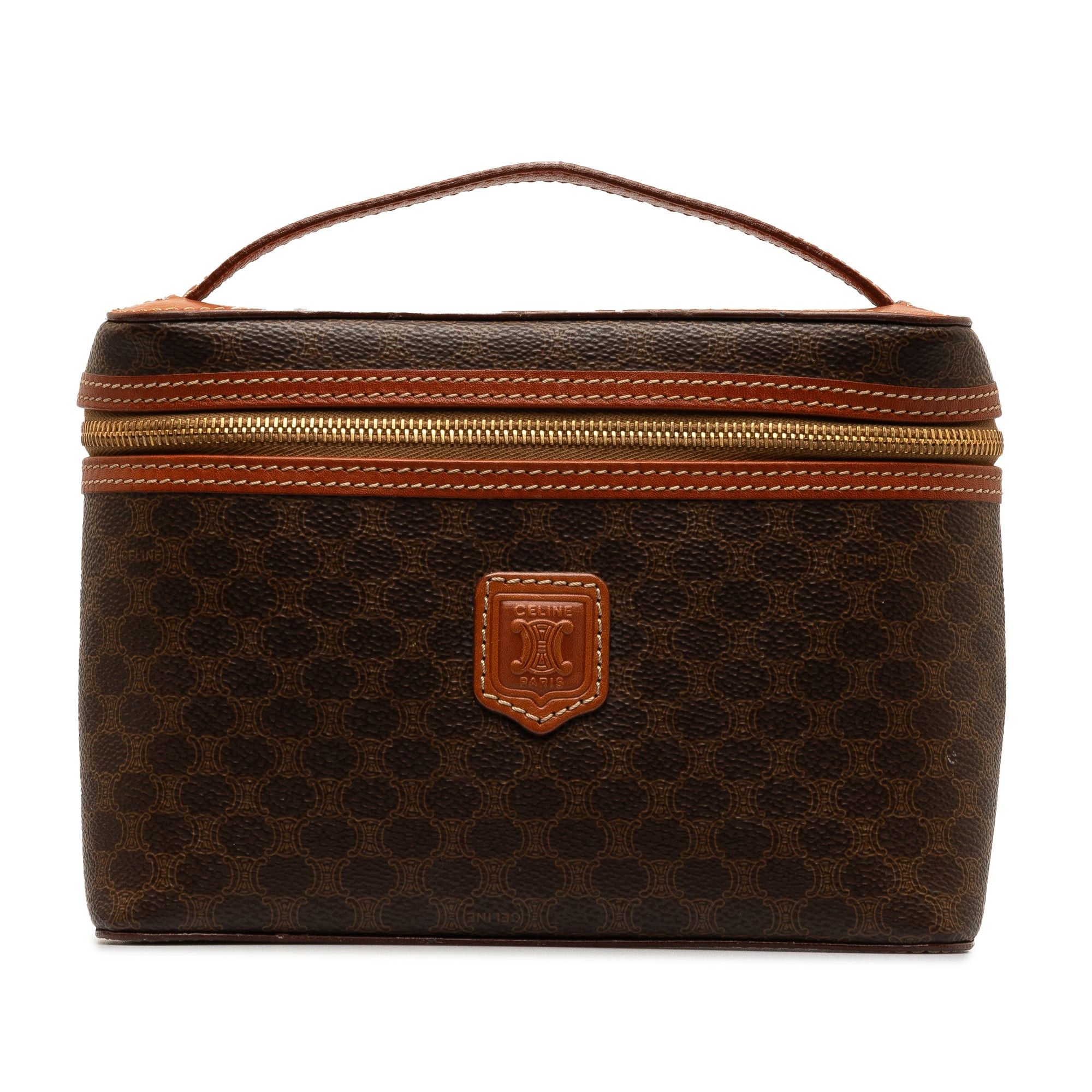 image of Celine Macadam Vanity Vanity Bag in Brown, Women's