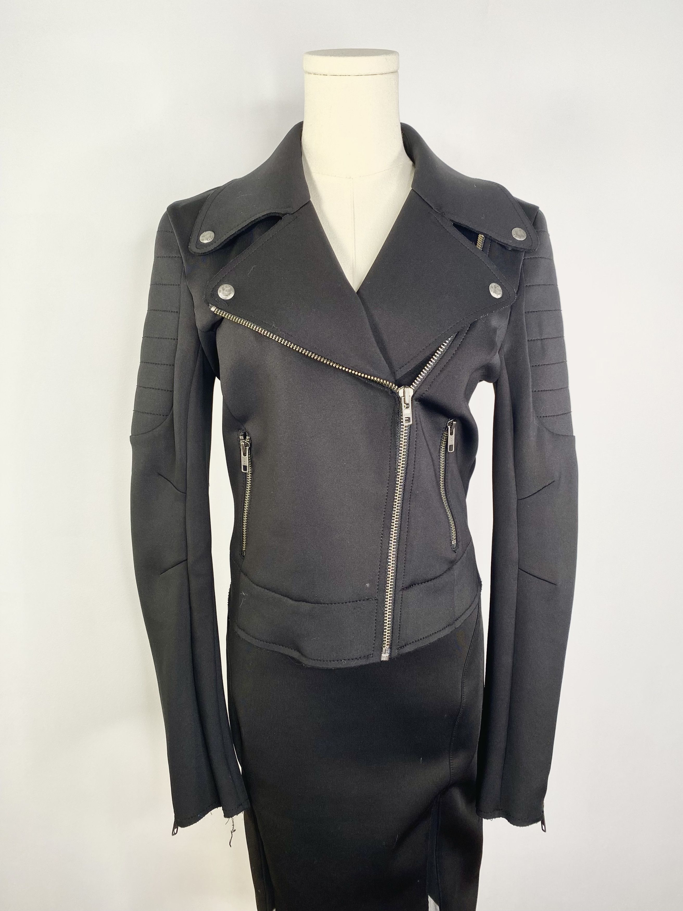 Guess Guess - Black Moto Jacket + Skirt Size S / US 4 / IT 40 - 2 Thumbnail