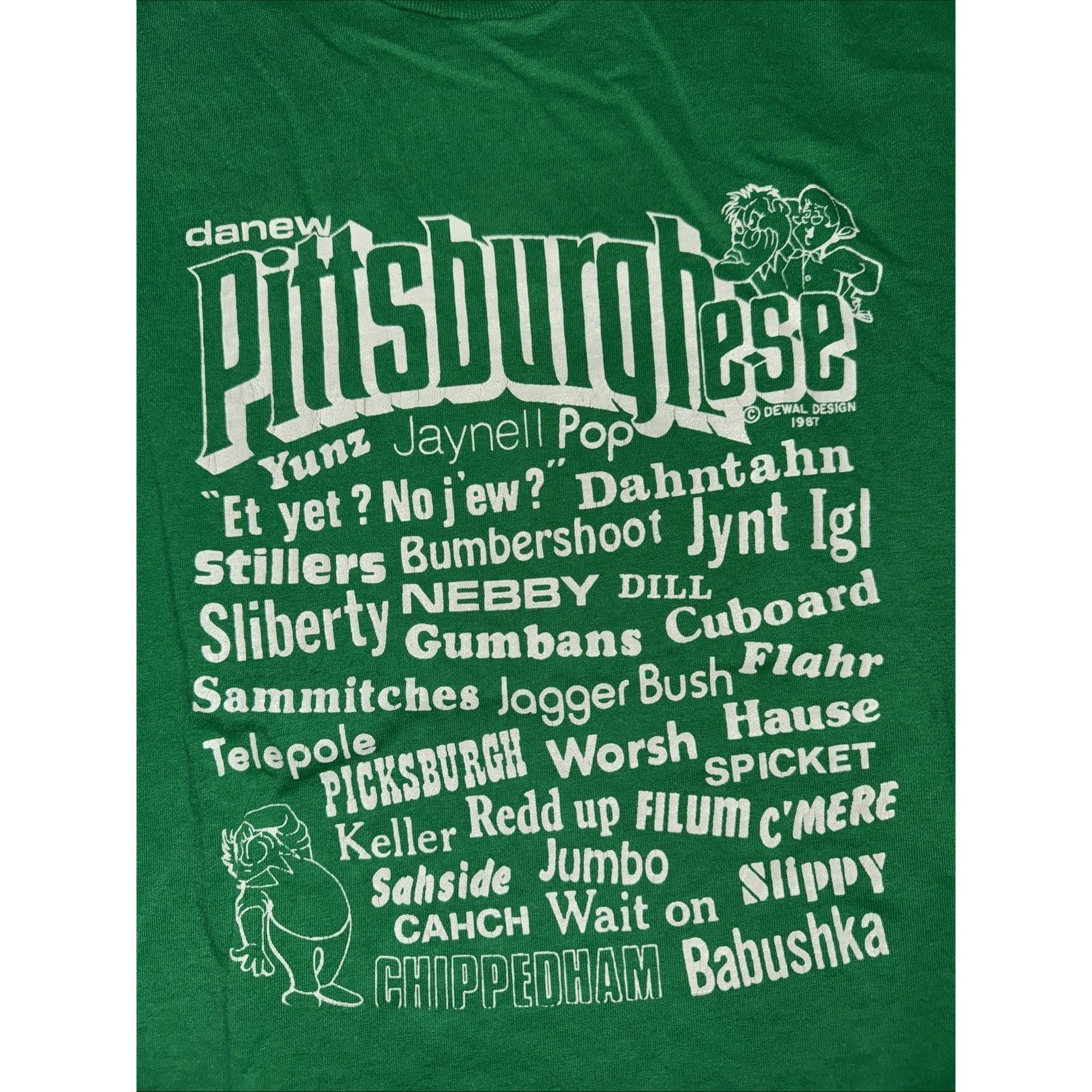 Vintage Screen Stars T-Shirt Green XL 21x28 Pittsburgh Tee Single Size US XL / EU 56 / 4 - 2 Thumbnail