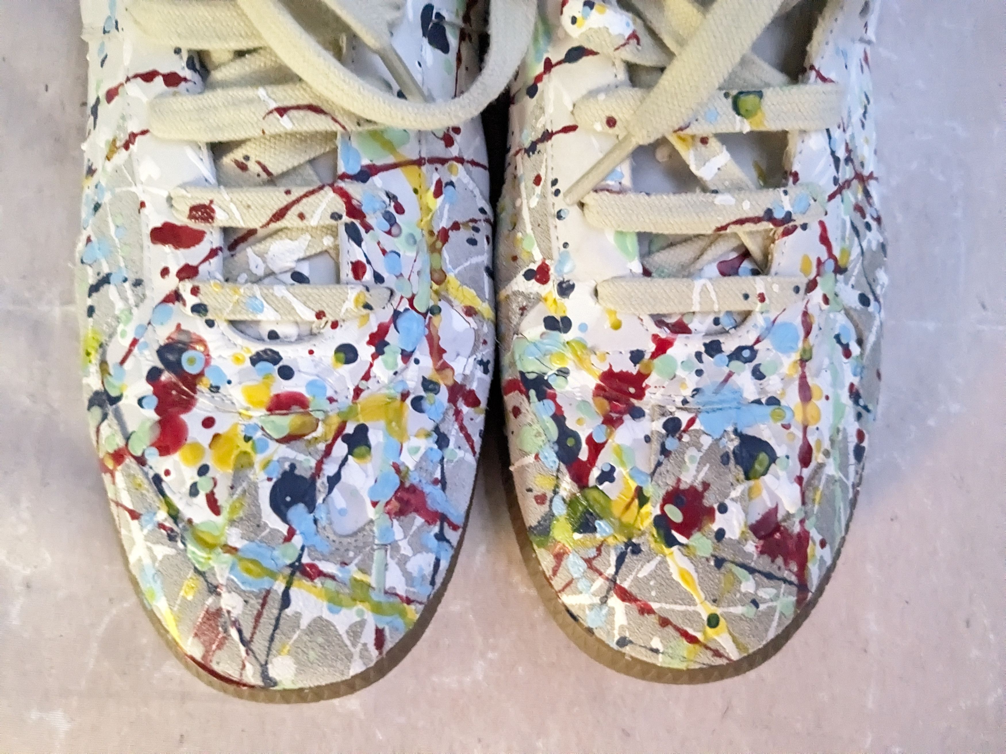 Maison Margiela Maison Martin Margiela White Replica Splatter Shoe Size US 12 / EU 45 - 3 Thumbnail
