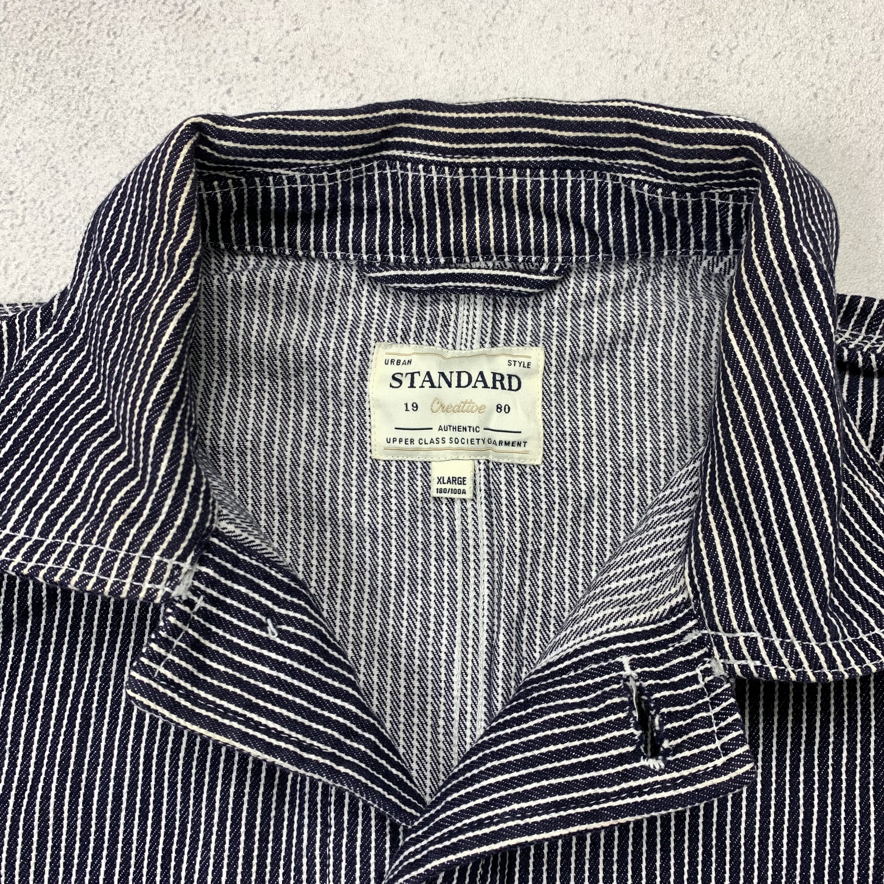 Japanese Brand Japanese Brand Hickory Stripe Chore Jacket Size US L / EU 52-54 / 3 - 4 Thumbnail