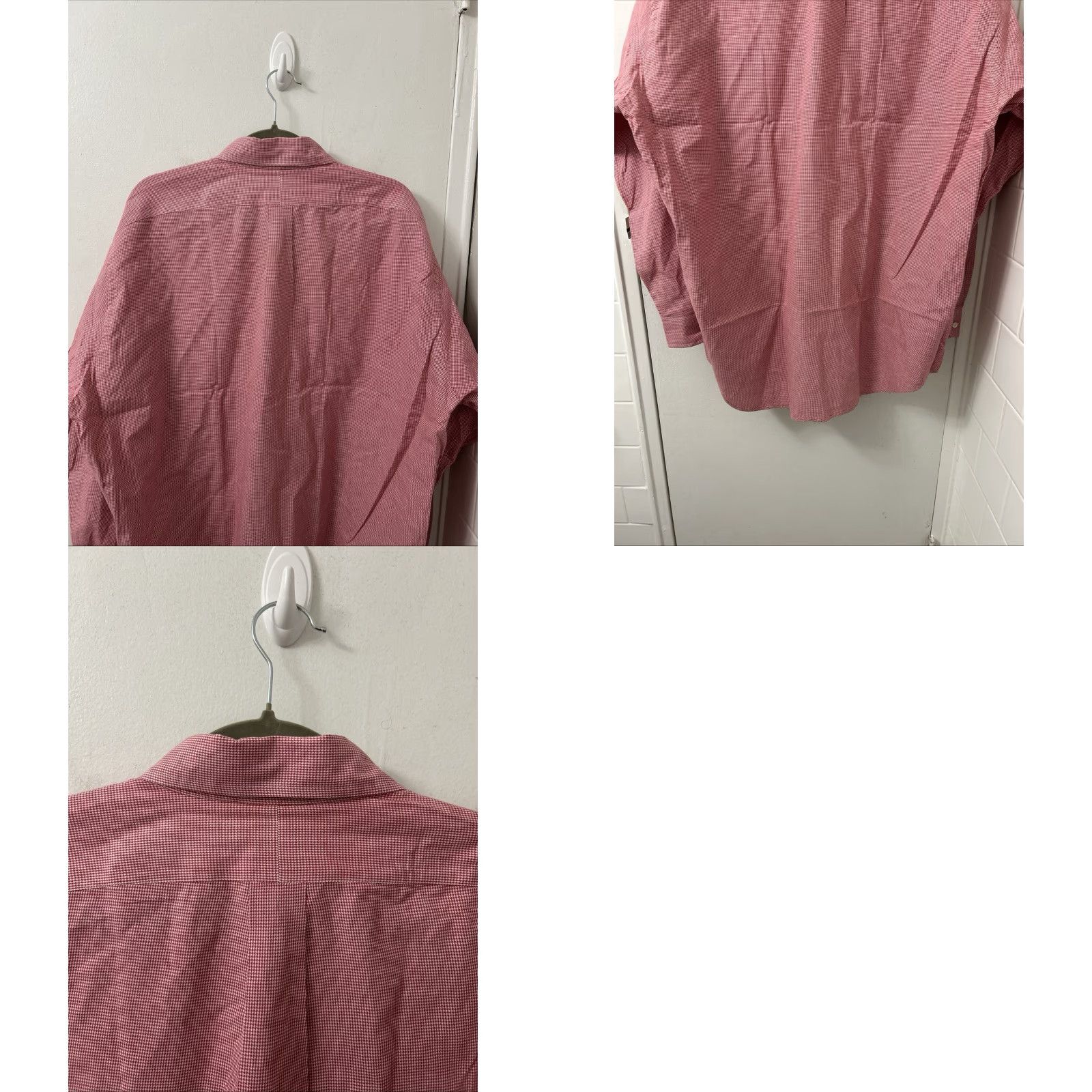 Ralph Lauren VINTAGE Ralph Lauren Blake Shirt Mens L Red Houndstooth Button-Down L/S Regular Collar Pony Embroidered Size US L / EU 52-54 / 3 - 8 Thumbnail