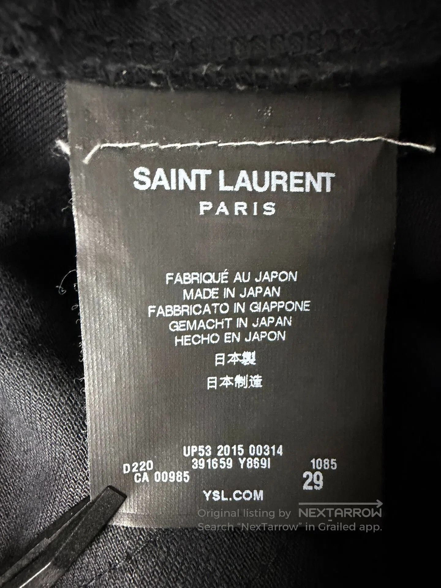 Saint Laurent Paris Saint Laurent Black Distressed Denim Pants. Size US 29 - 6 Thumbnail