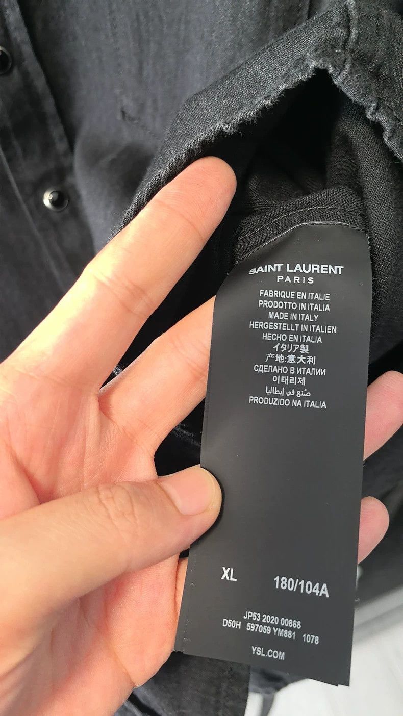 Saint Laurent Paris Saint Laurent ParisBlack denim shirt 2504-Nextarrow Size US XL / EU 56 / 4 - 4 Thumbnail
