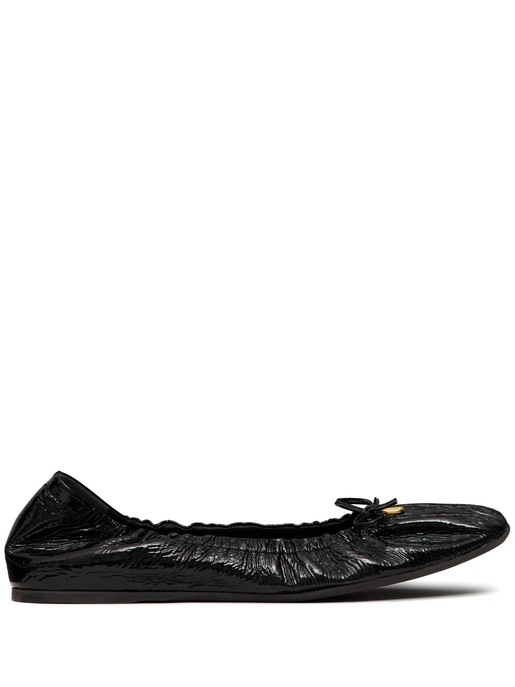 Valentino o1s22i1n0924 Vlogo Signature Patent Leather Flats Size US 7 / IT 37 - 1 Thumbnail
