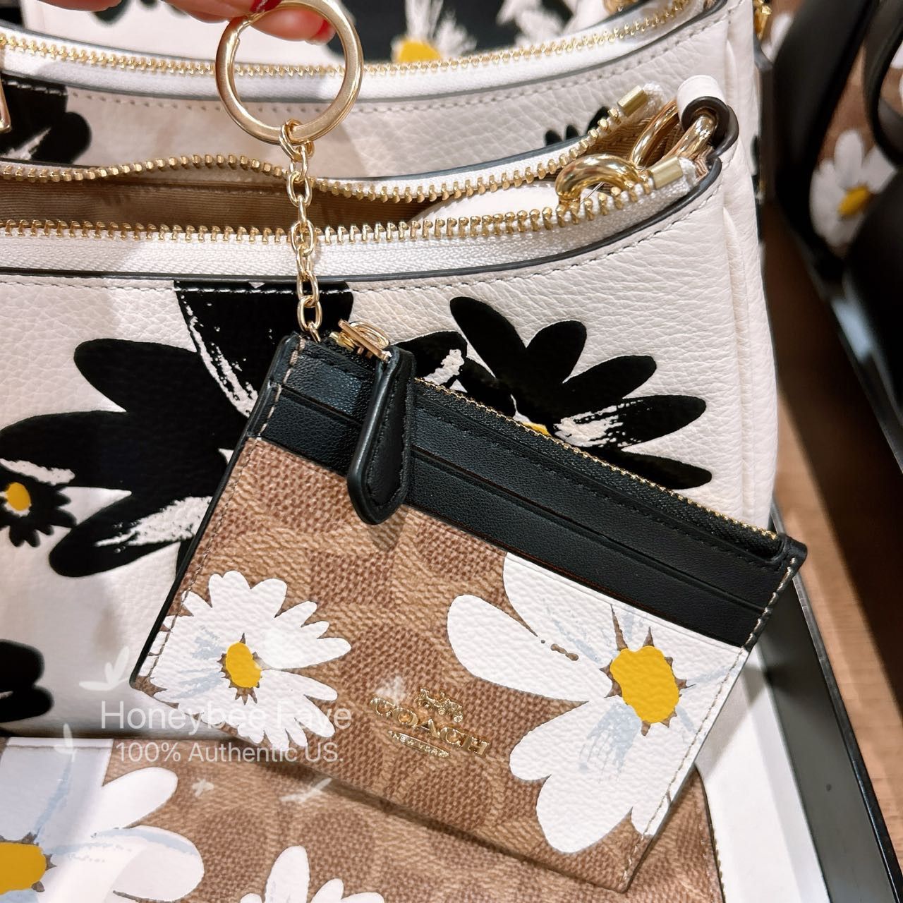Coach Mini Skinny Id Case In Signature Canvas With Floral CZ594 Size ONE SIZE - 5 Thumbnail