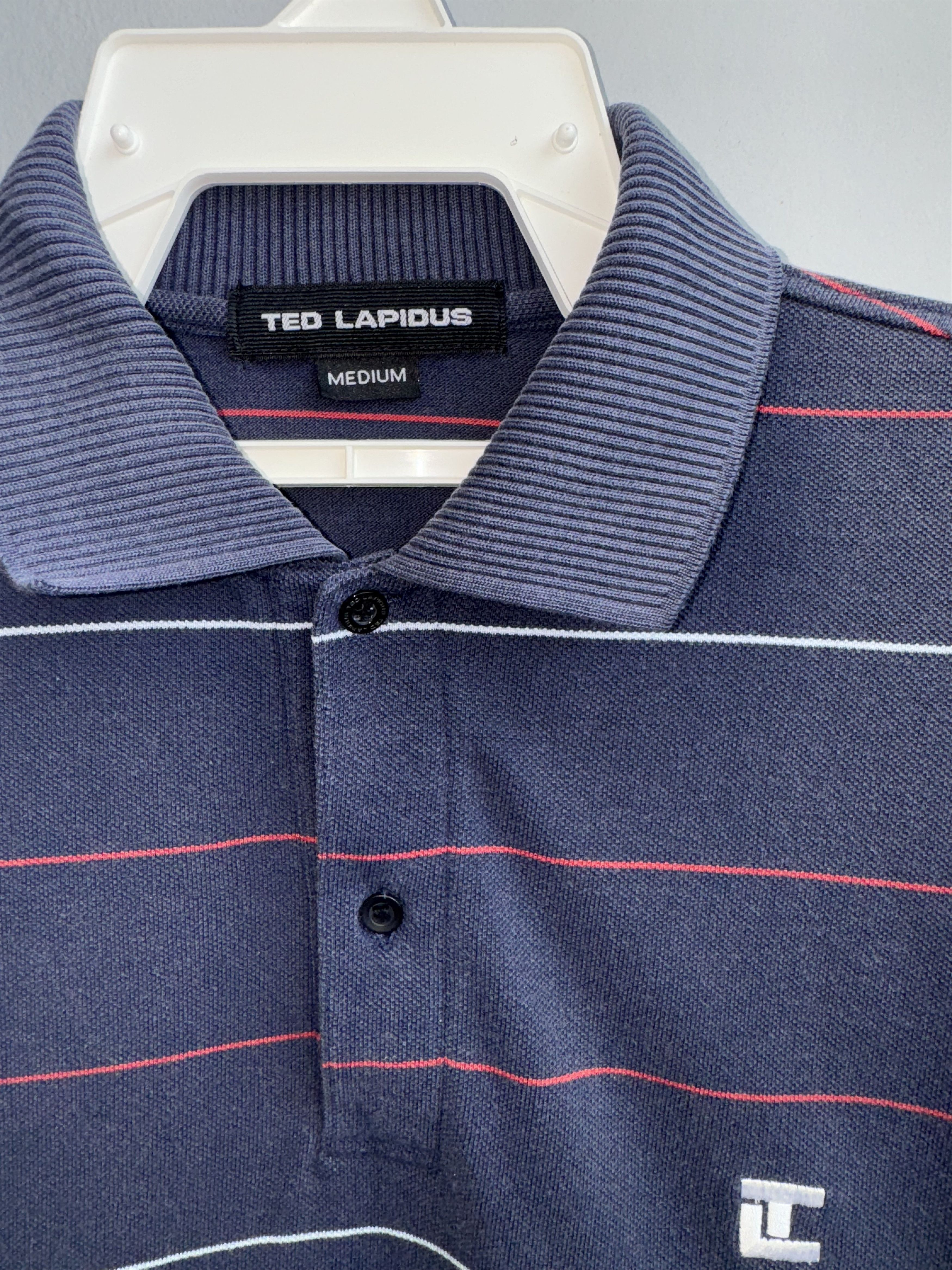 TED LAPIDUS Ted Lapidus Stripe Polo Shirt Size US M / EU 48-50 / 2 - 3 Thumbnail