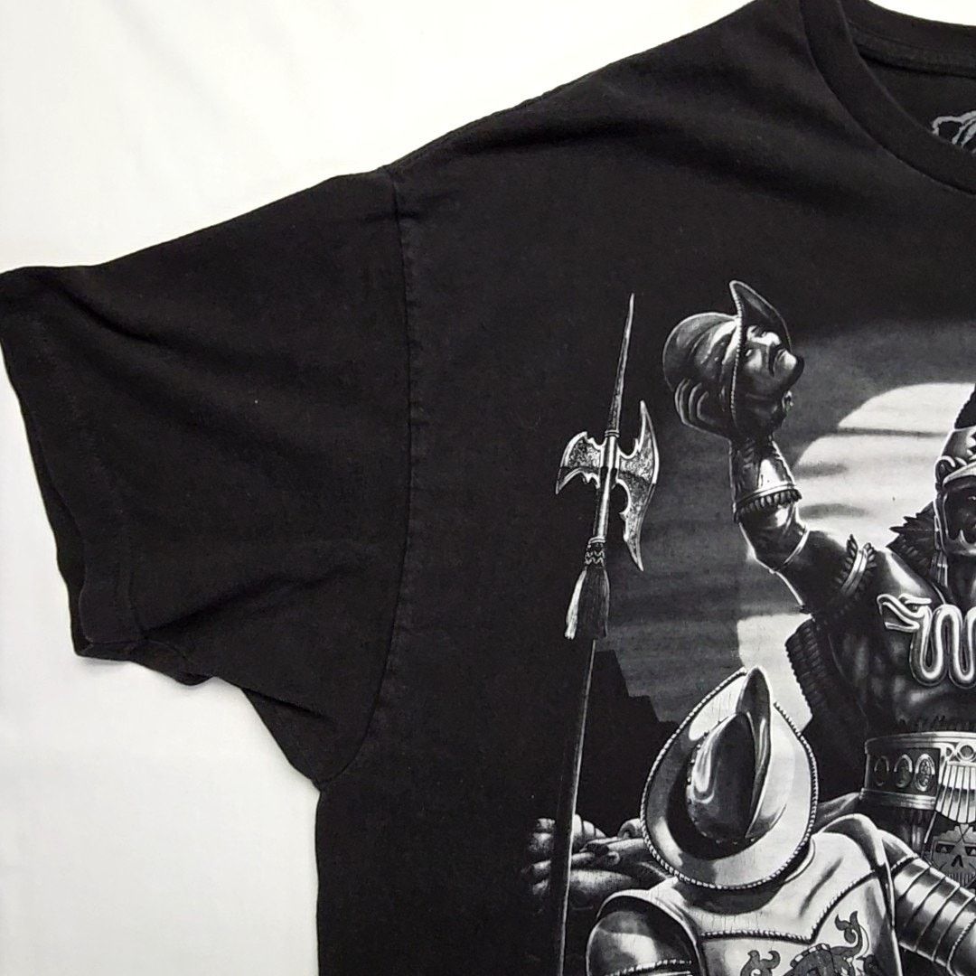 & Other Stories Aztec Warrior DGA Cuauhtemoc Black 2XL Y2K Streetwear Shit Size US XXL / EU 58 / 5 - 5 Thumbnail