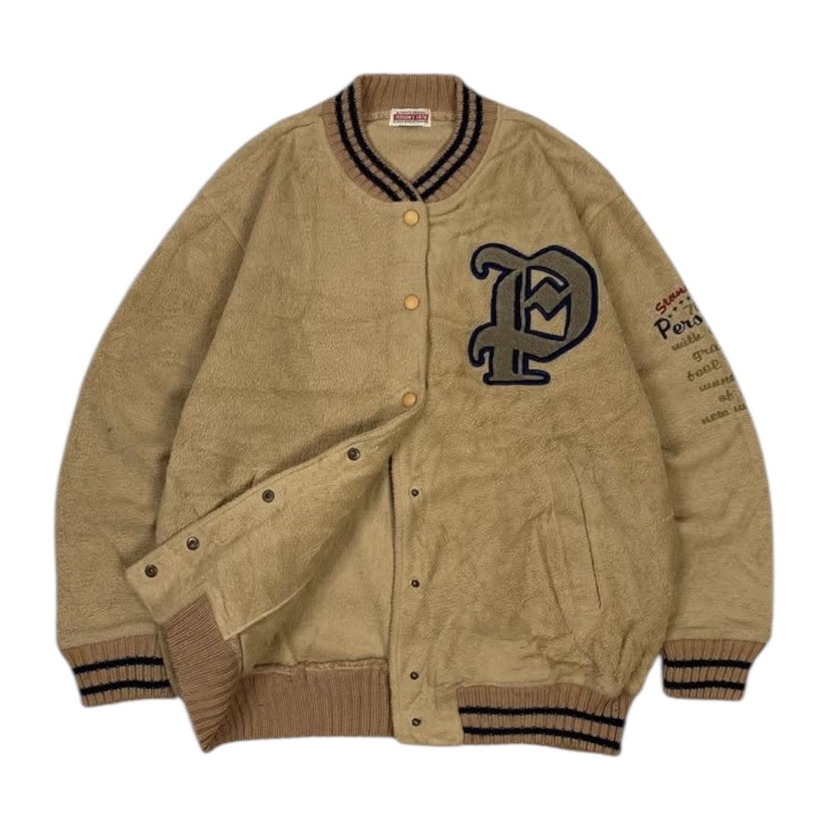 PERSON'S × Vintage Vintage Person’s 90s Varsity Fleece Jacket Size US M / EU 48-50 / 2 - 2 Thumbnail