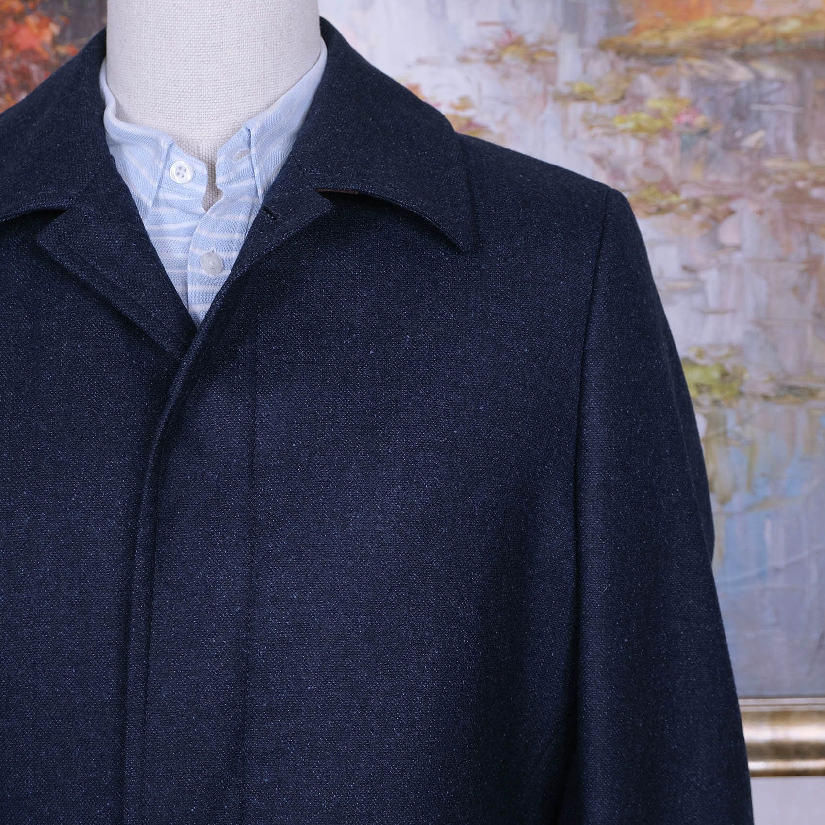Hackett Hackett, navy blue wool coat, size 40, quilted lining Size US M / EU 48-50 / 2 - 2 Thumbnail