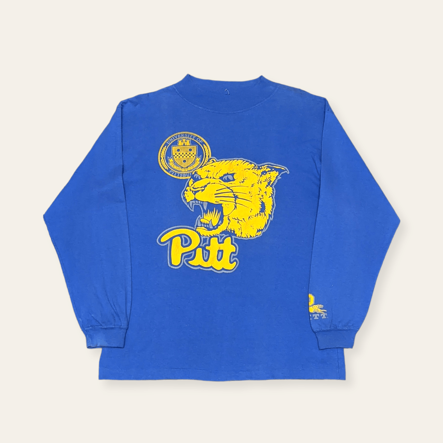 NHL × Vintage Vintage 80s 90s Pittsburgh Pitt Panthers Long Sleeve T shirt Size US M / EU 48-50 / 2 - 1 Thumbnail