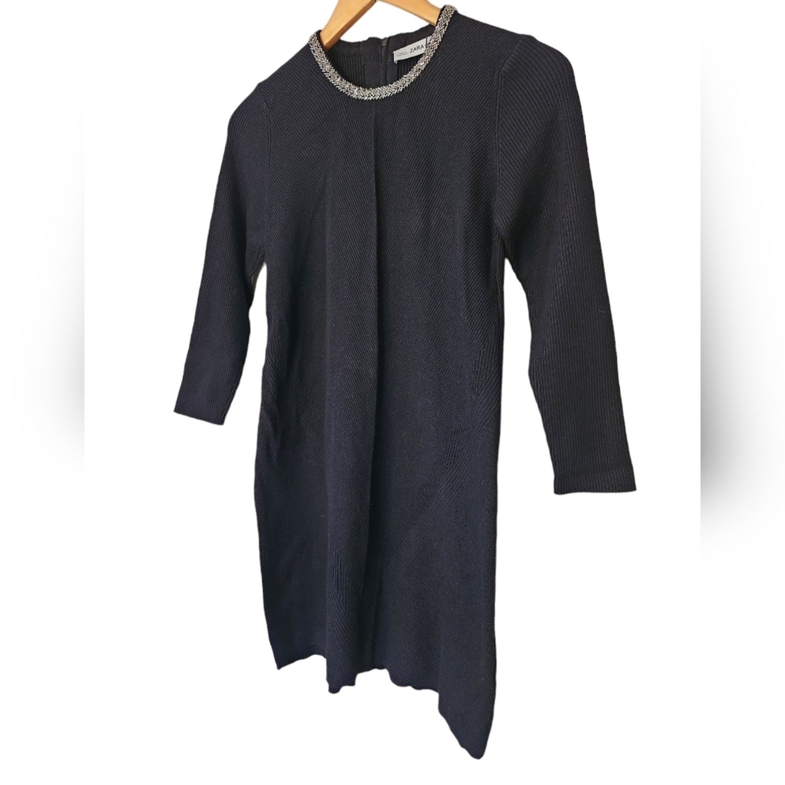 Zara NWT Zara Knit Beaded Neck Sweater Dress Small Size S / US 4 / IT 40 - 9 Thumbnail