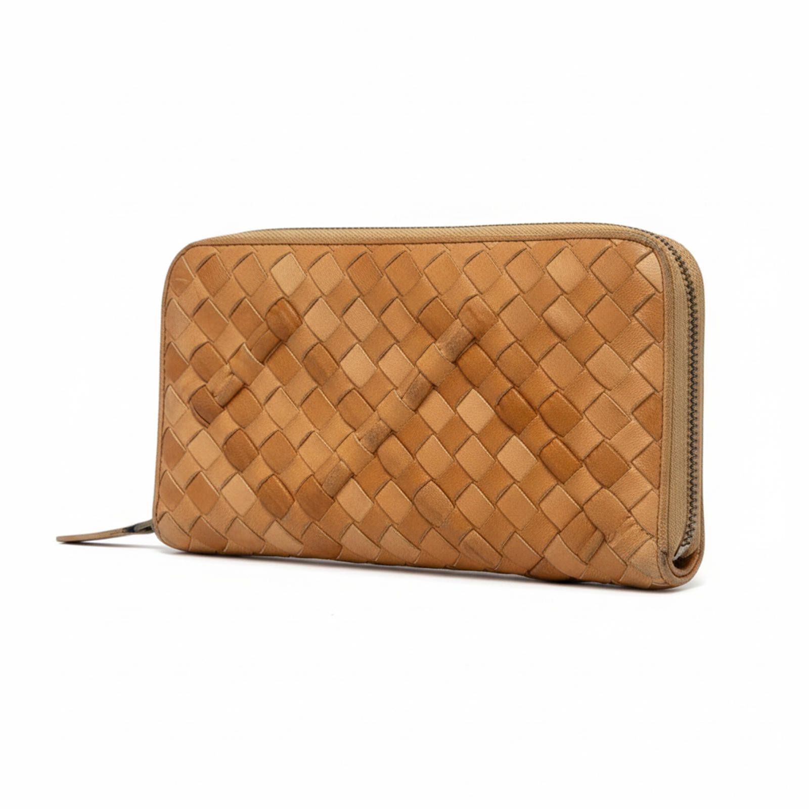 Bottega Veneta Bottega Veneta - Intrecciato Zip Around Wallet Size ONE SIZE - 1 Thumbnail