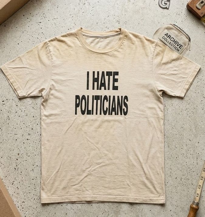 Devilock E29 I HATE POLITICIANS Devil lock Japanese hysteric number Size US L / EU 52-54 / 3 - 1 Thumbnail