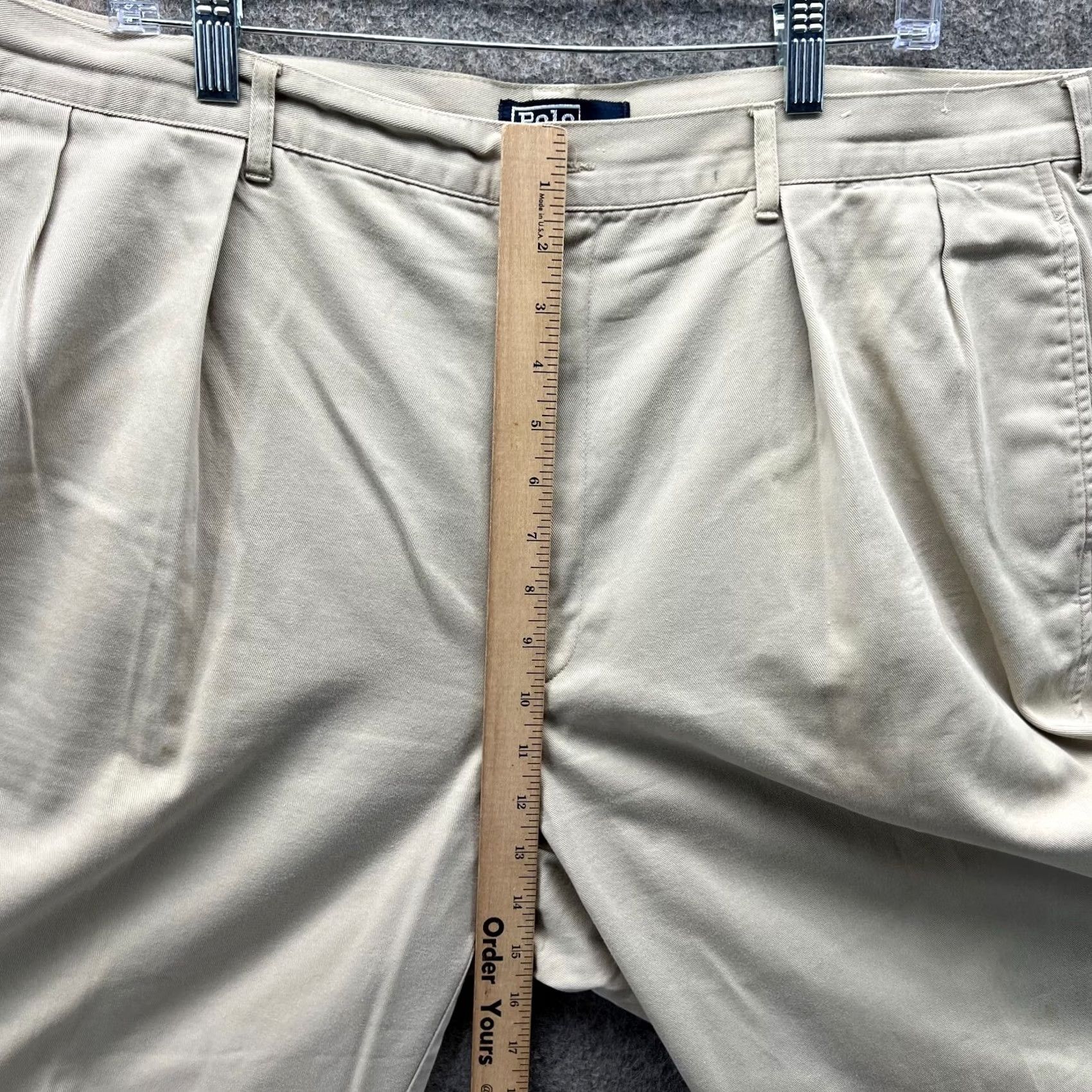 Polo Ralph Lauren VINTAGE Polo Ralph Lauren Dress Pants Men 36x30 Chino Pleated Khaki Beige Classic Preppy Size US M / EU 48-50 / 2 - 6 Thumbnail