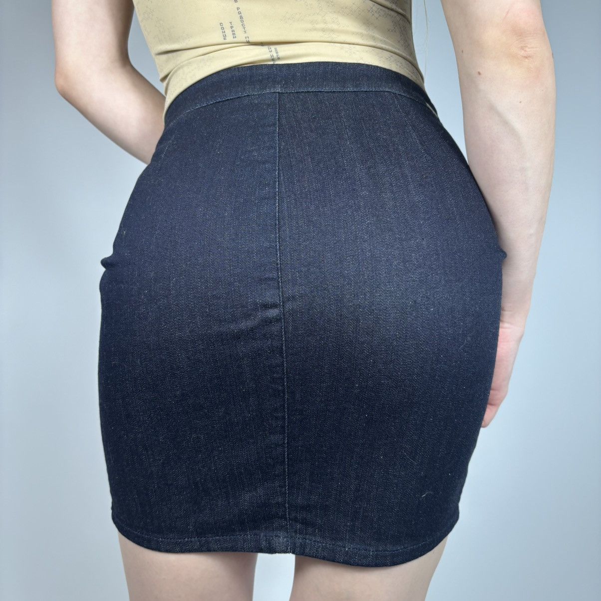 Diesel Vintage Y2K Diesel Japanese Jeans Midi Skirt Casual Style Size 29" - 2 Thumbnail
