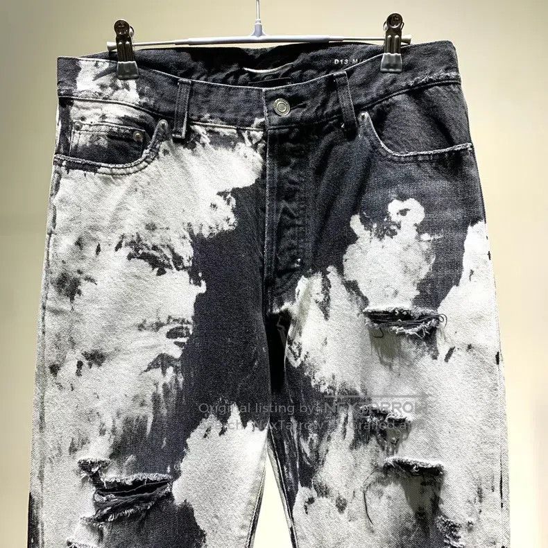 Saint Laurent Paris Saint Laurent Paris Splashed Ink Design Jeans Size US 31 - 3 Thumbnail