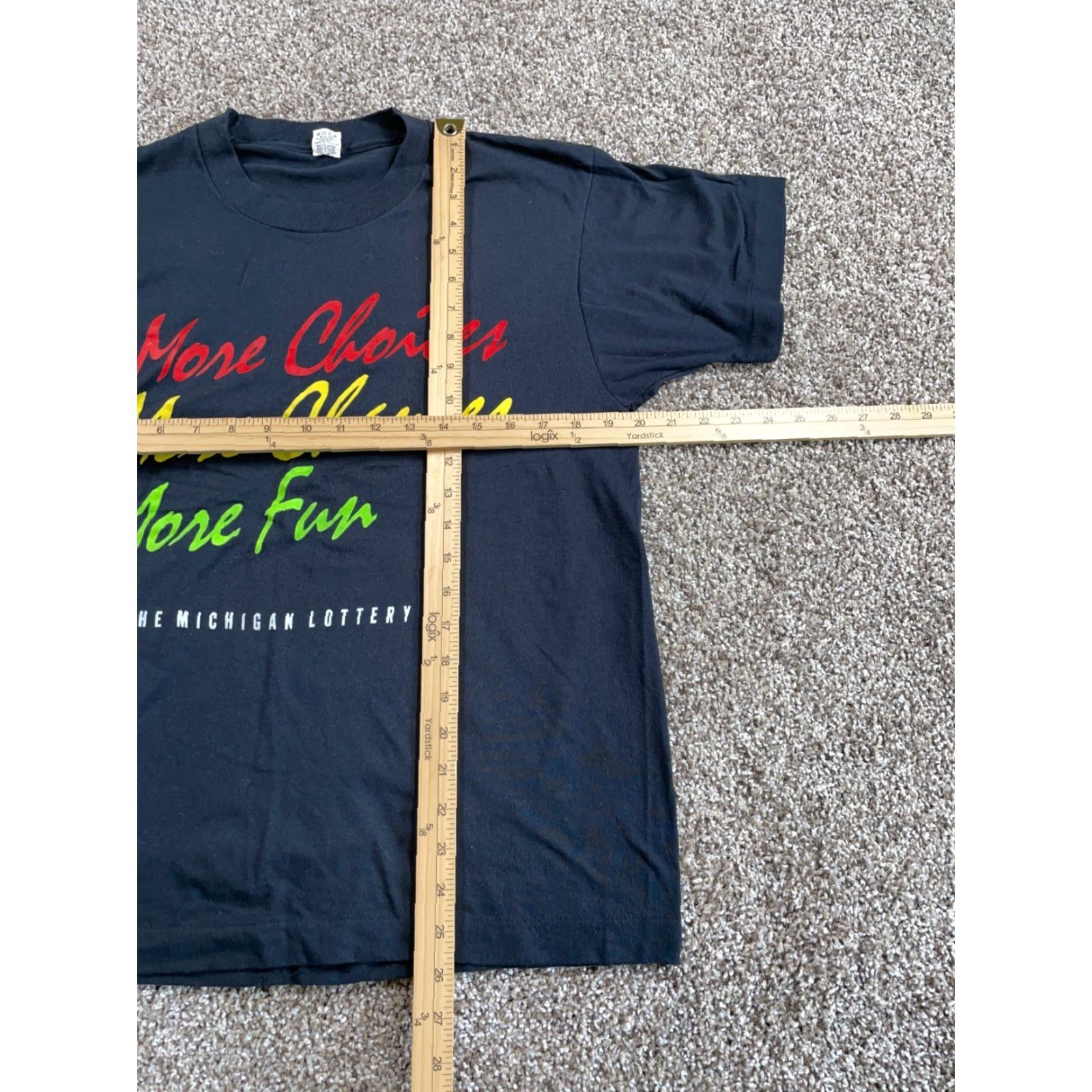 Vintage Screen Stars VTG 80s Michigan Lottery T-Shirt Adult Medium Black Screen Stars Size US M / EU 48-50 / 2 - 6 Thumbnail