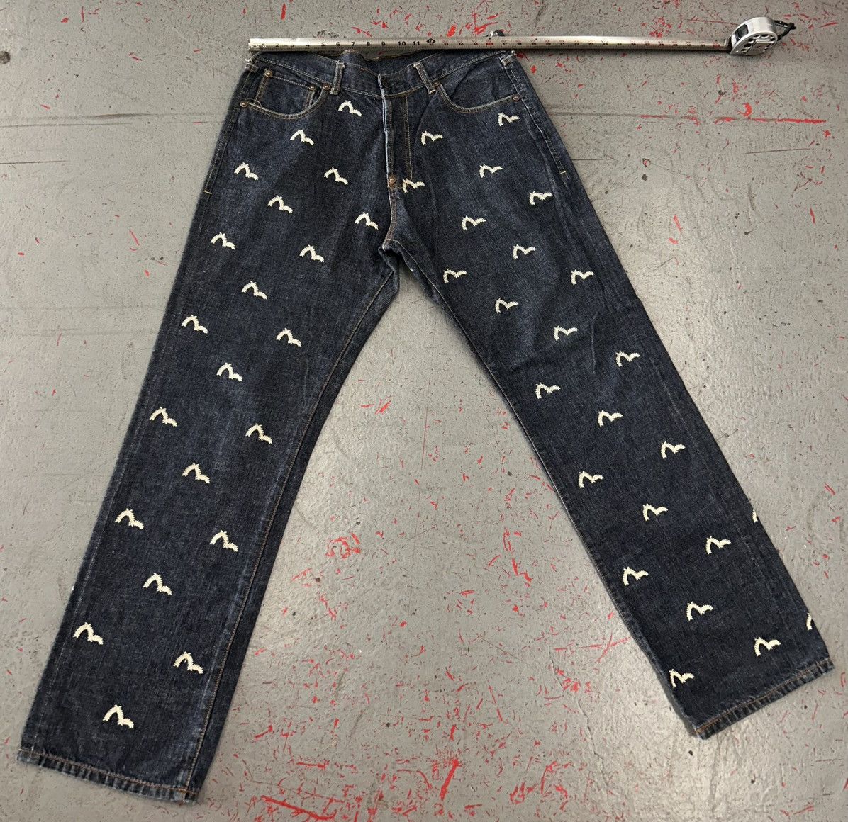 Evisu Evisu Selvedge Denim Jeans Embroidered White Gull Size US 36 / EU 52 - 12 Thumbnail