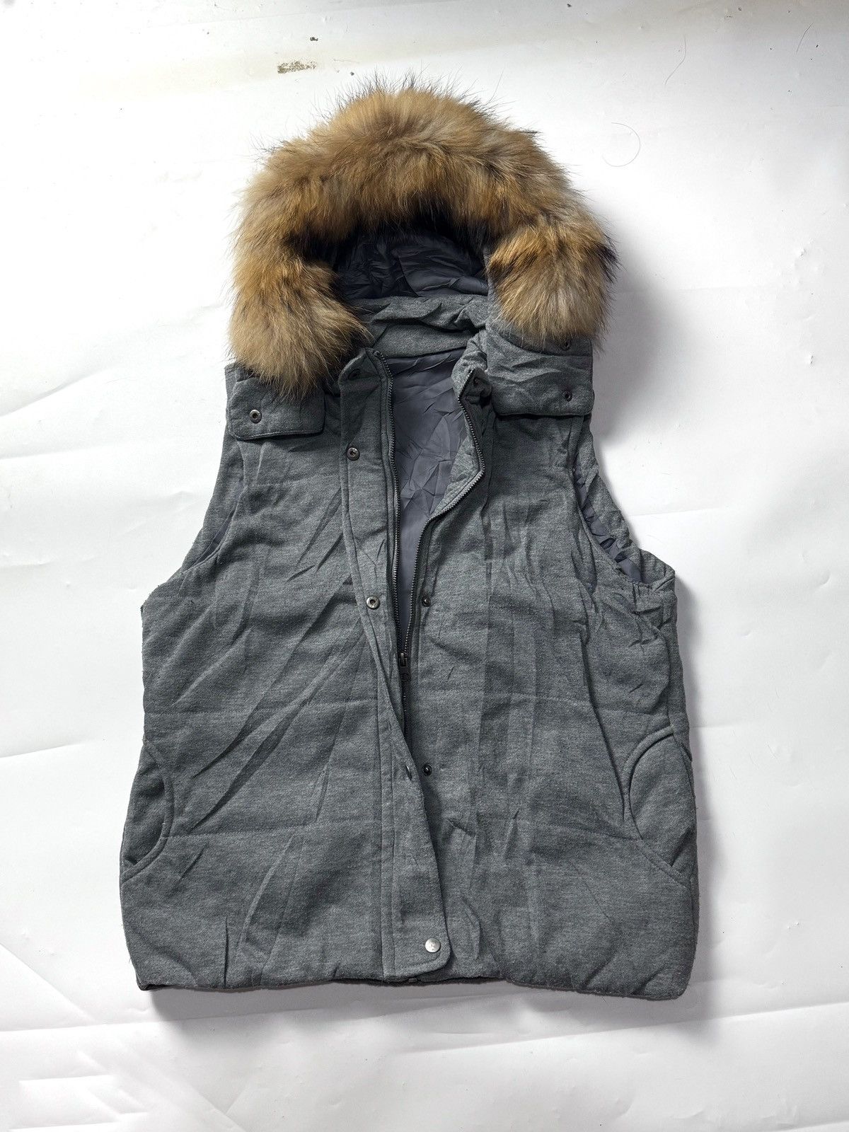 Japanese Brand Faux Fur Japanese Vest Hoodie Puffer Size US M / EU 48-50 / 2 - 2 Thumbnail