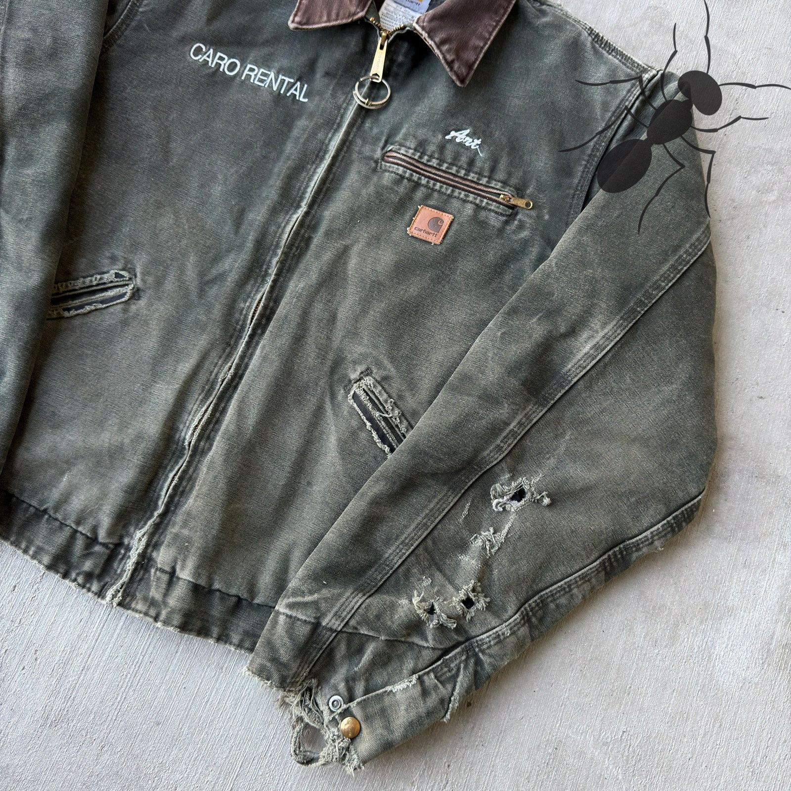 Carhartt × Vintage Carhartt J97 MOS green Detroit work wear jacket Size US L / EU 52-54 / 3 - 4 Thumbnail