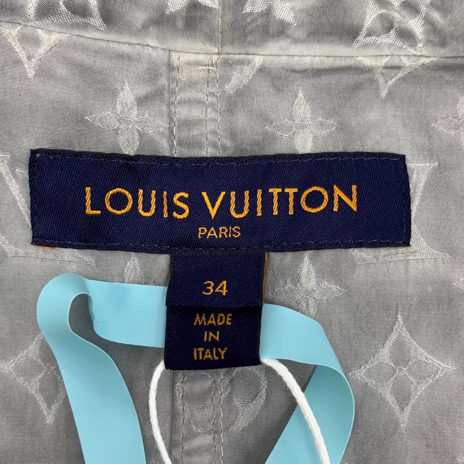 Louis Vuitton LW0168 Louis Vuitton Grey Logo Monogram Long-Sleeve Jacket, Size XXS / US 00 / IT 34 - 5 Thumbnail