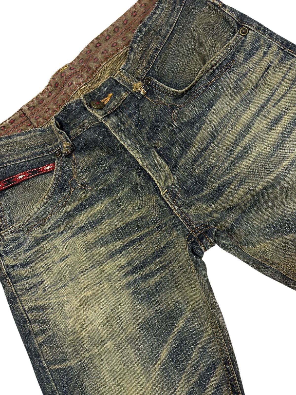 Edwin Vtg Edwin XV Japan Mud Washed Distressed Jeans Size US 34 / EU 50 - 3 Thumbnail