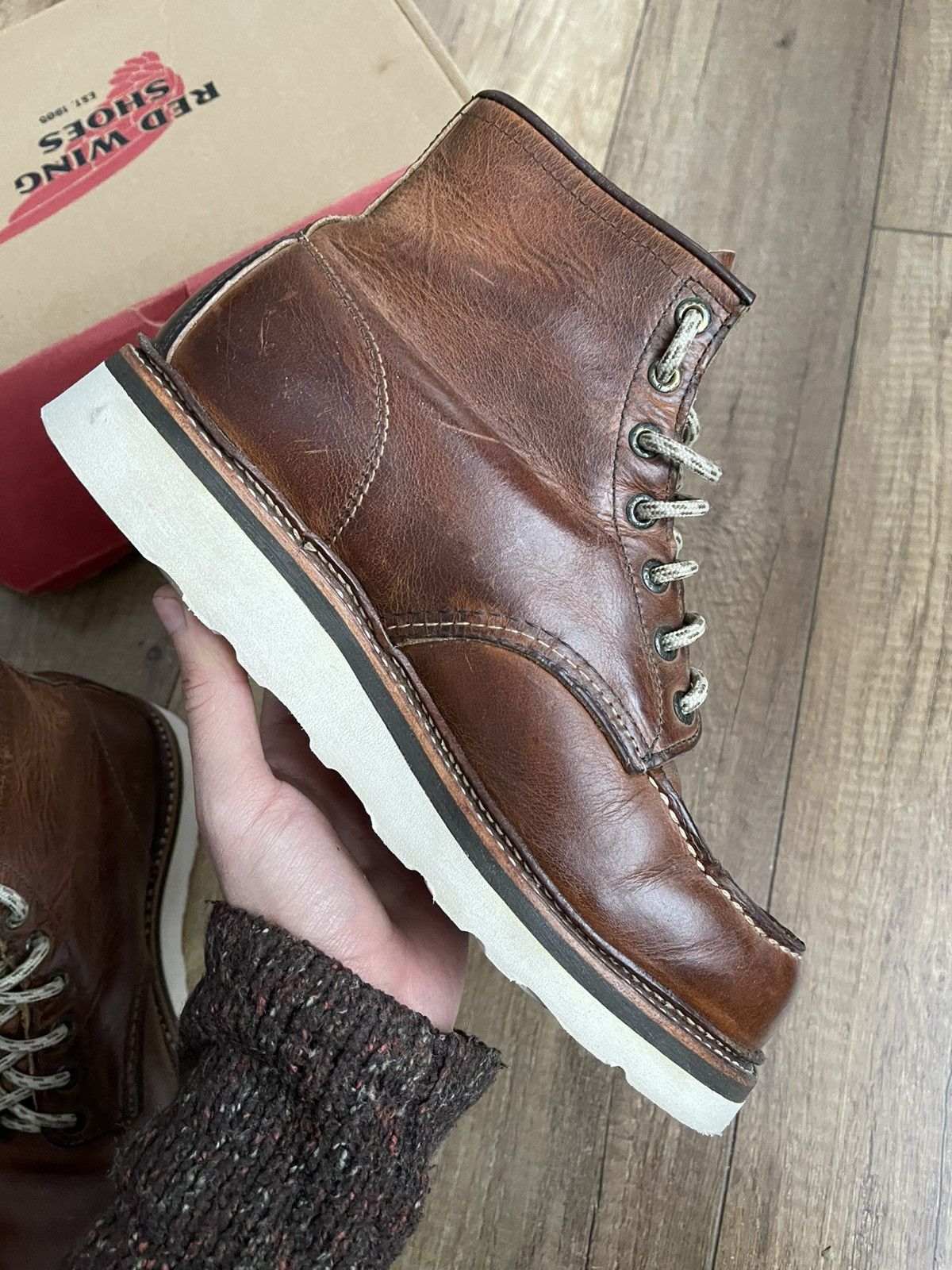 Red Wing Red Wing 1907 Moc Toe Leather Shoes Boots Vintage USA Size US 8.5 / EU 41-42 - 9 Thumbnail