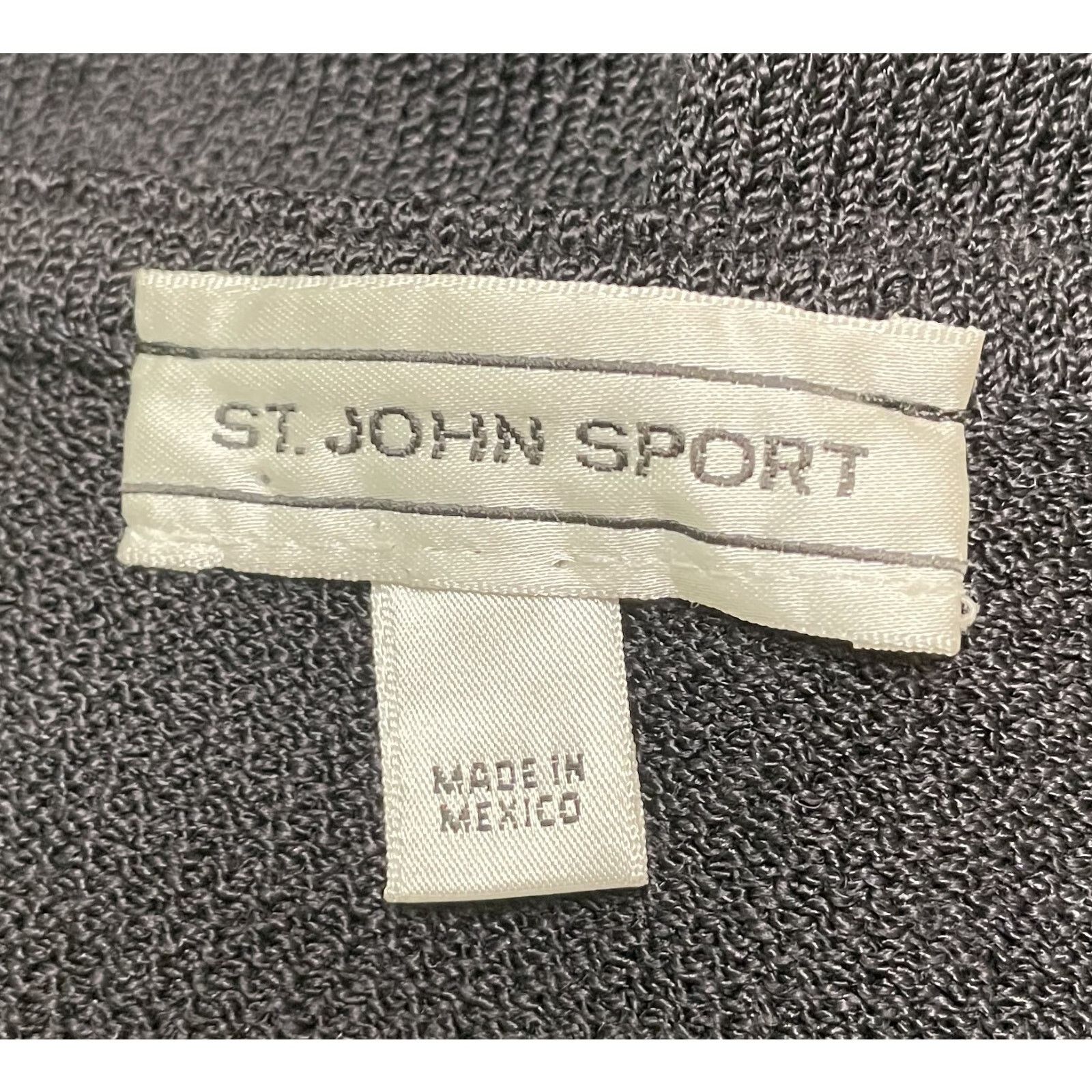 St John Black Santana Knit Jumper Dress L XL 10 12 14 Buckle