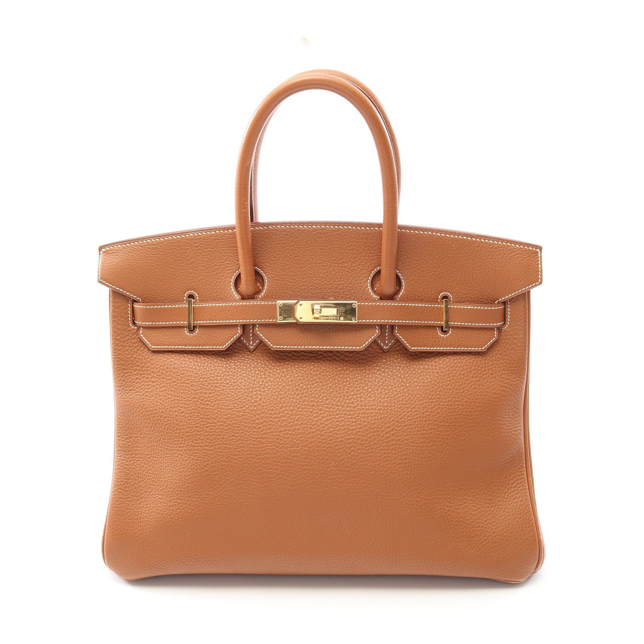 Hermes Hermes Birkin 35 Gold Handbag Togo Light Brown Hardware □C Stamp Size ONE SIZE - 1 Thumbnail