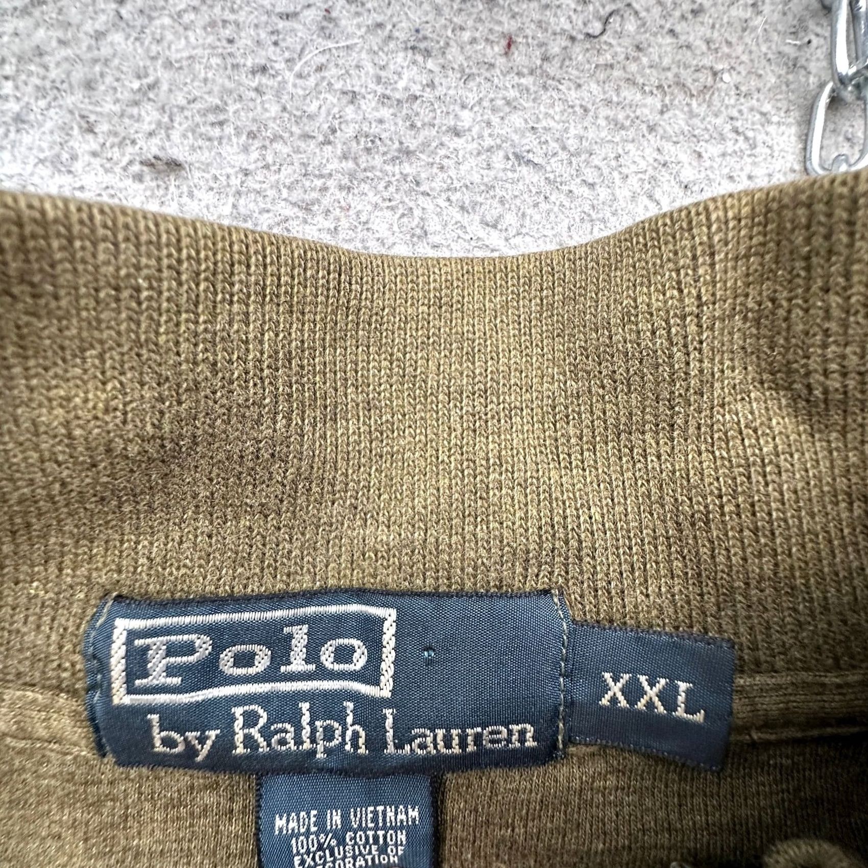 Polo Ralph Lauren Polo by Ralph Lauren Olive Green Red Pony 1/4 Zip Sweater Pullover Mens XXL Long Sleeve Cotton Knit Pullover Embroidered Logo Zipper Casual Formal Size US XXL / EU 58 / 5 - 3 Thumbnail