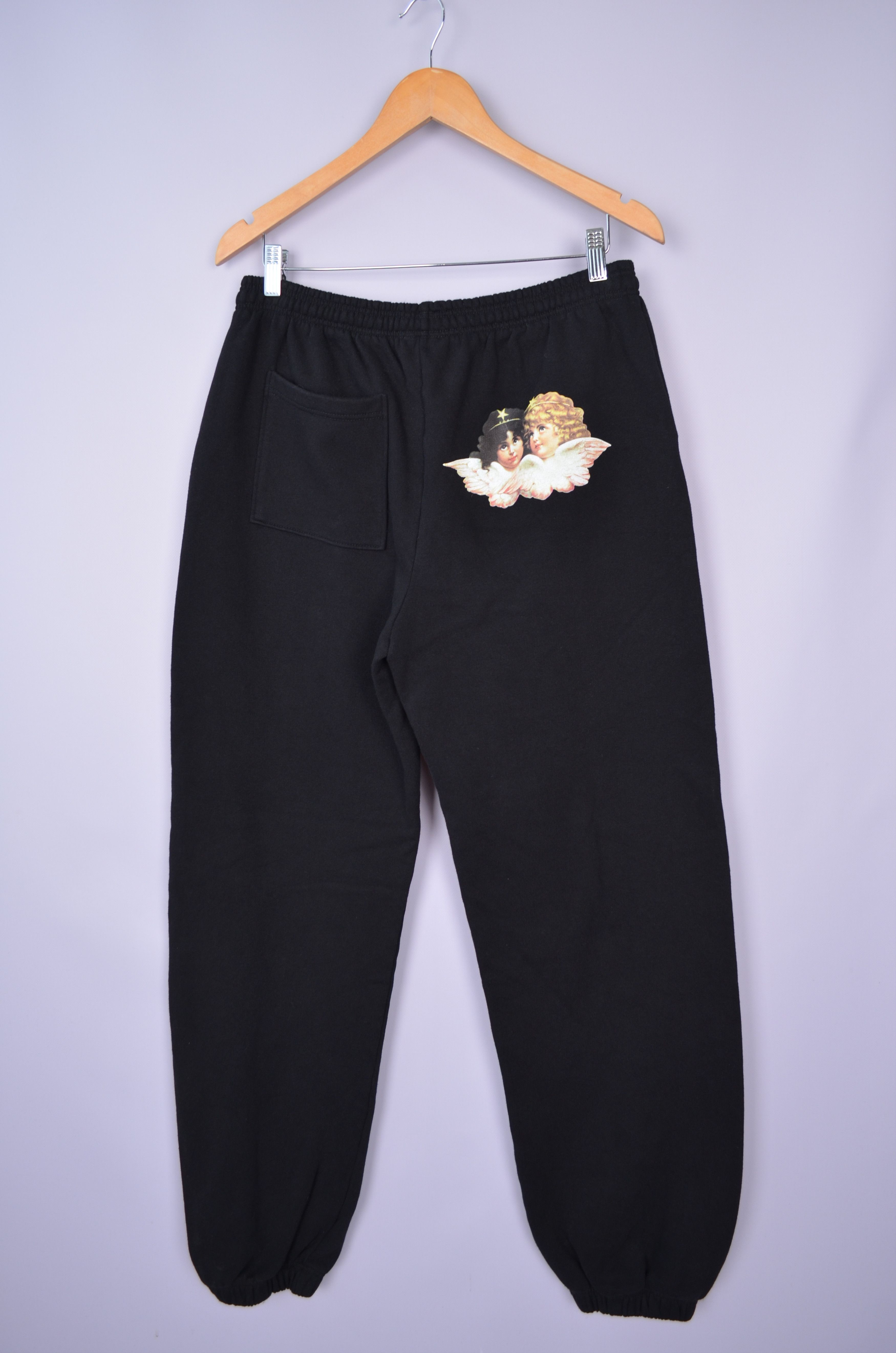 Designer × Fiorucci Fiorucci Big Logo Mens Sweatpants Black Size M Size US 32 / EU 48 - 4 Thumbnail