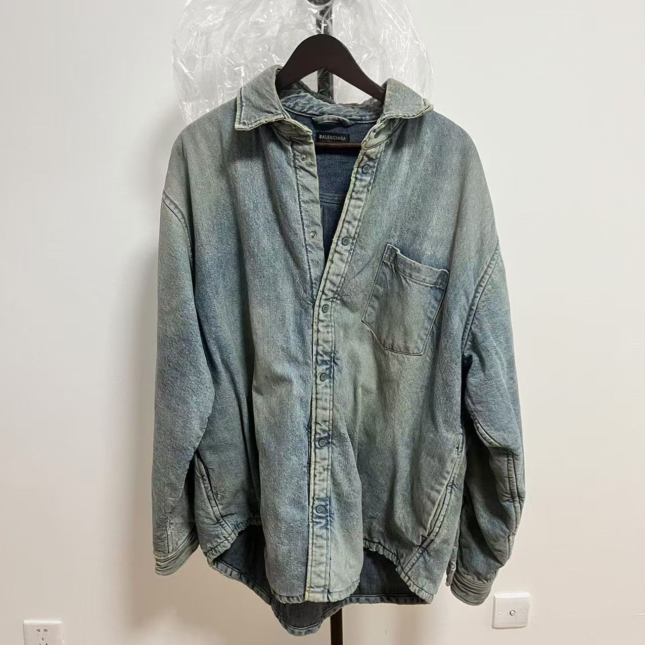 Balenciaga Balenciaga ice blue mud dyed denim jacket-DMC99 Size US S / EU 44-46 / 1 - 1 Thumbnail