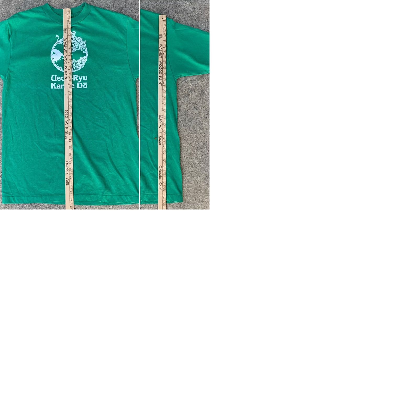 Anvil VINTAGE Anvil Uechi-Ryu Karate Do t-shirt Short Sleeve XL Made in USA Green 80s Graphic Tee Mens Size US XL / EU 56 / 4 - 9 Thumbnail