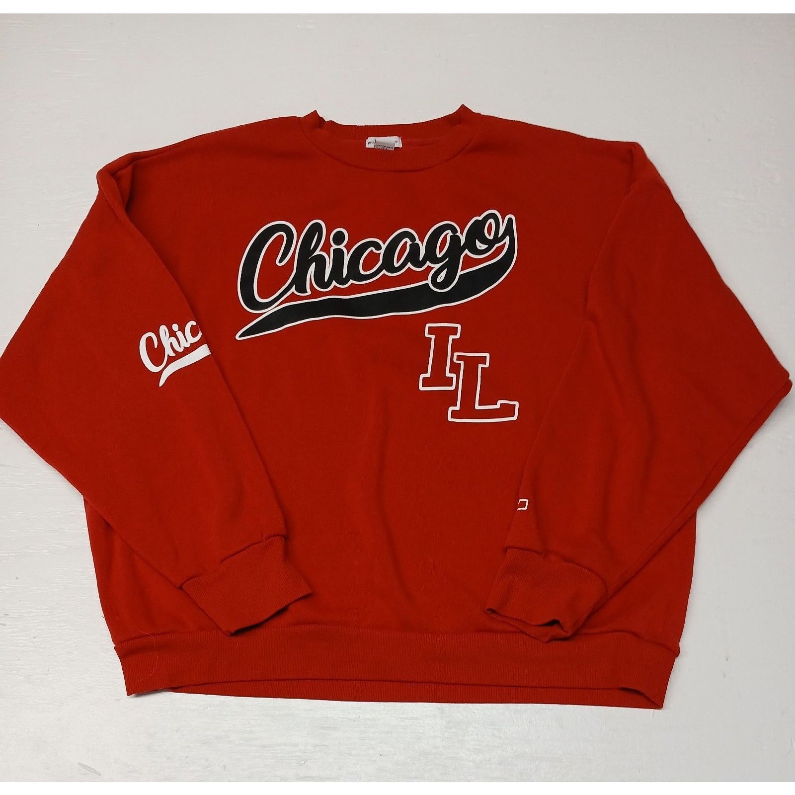 & Other Stories Better Together Red Chicago Illinois Pullover Sweatshirt Size L / US 10 / IT 46 - 1 Thumbnail