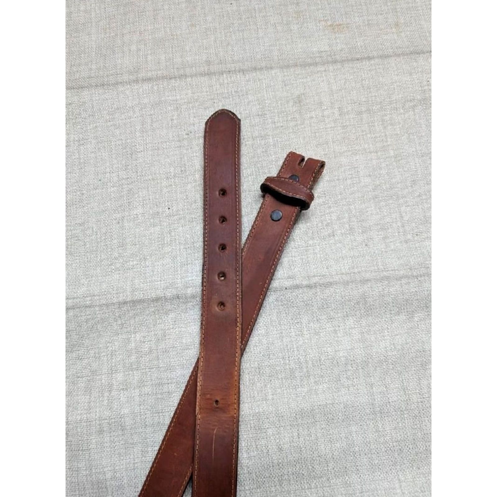 Vintage VINTAGE Bullhide Western Belt 44 Brown Concho Cowhide Leather Men Belt Size 44 - 3 Thumbnail