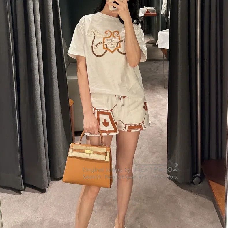 Hermes Hermes Note Pattern Wing Printed Short Sleeve T-shirt Size XS / US 0-2 / IT 36-38 - 7 Thumbnail
