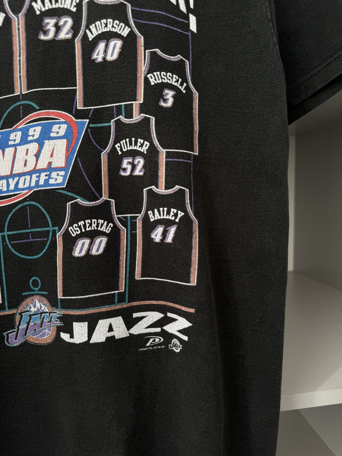 NBA × Pro Player × Vintage Pro Player Utah Jazz 1999 NBA Playoffs Vintage Tee Size US M / EU 48-50 / 2 - 7 Thumbnail